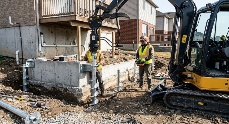 Helical Piers Installation in Shelby, NC