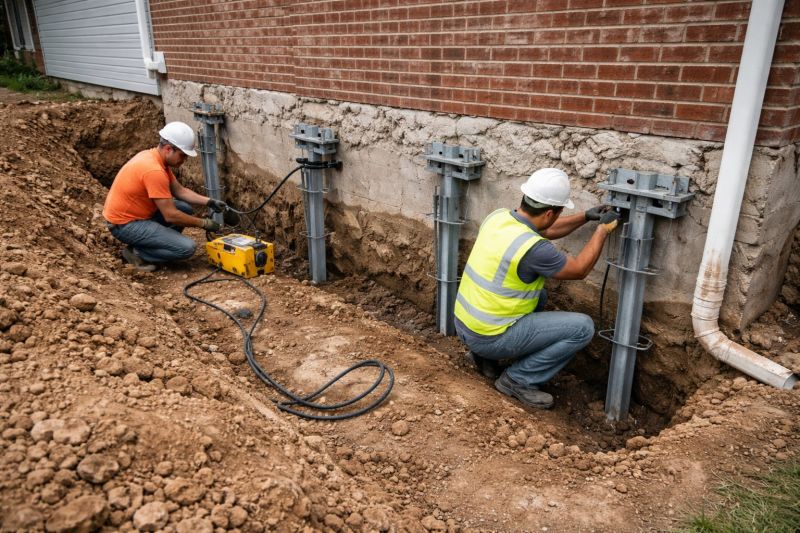Helical Piers Installation in Shelby, NC