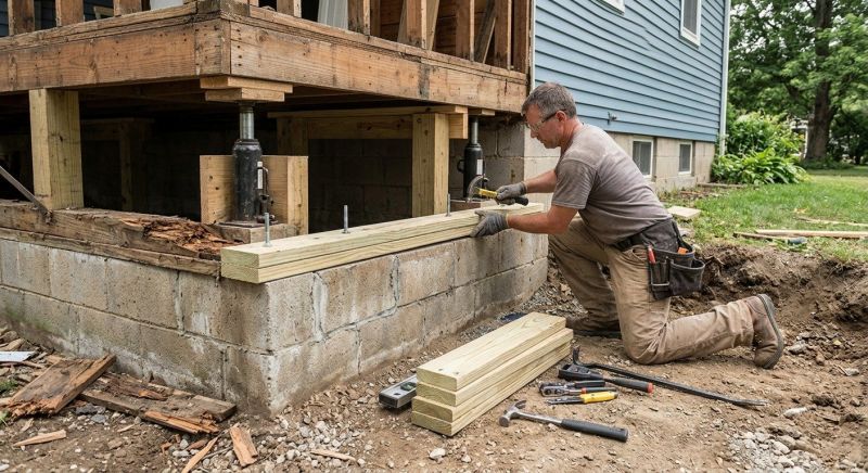 Sinking Foundation Repair in Dallas, NC