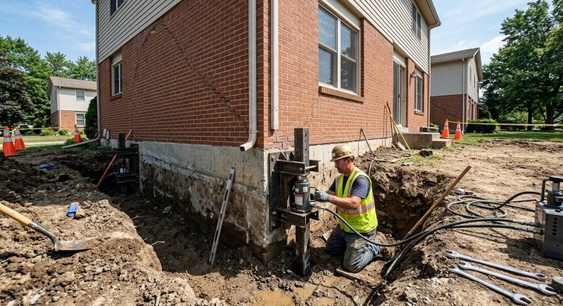 Sinking Foundation Repair in Shelby, NC